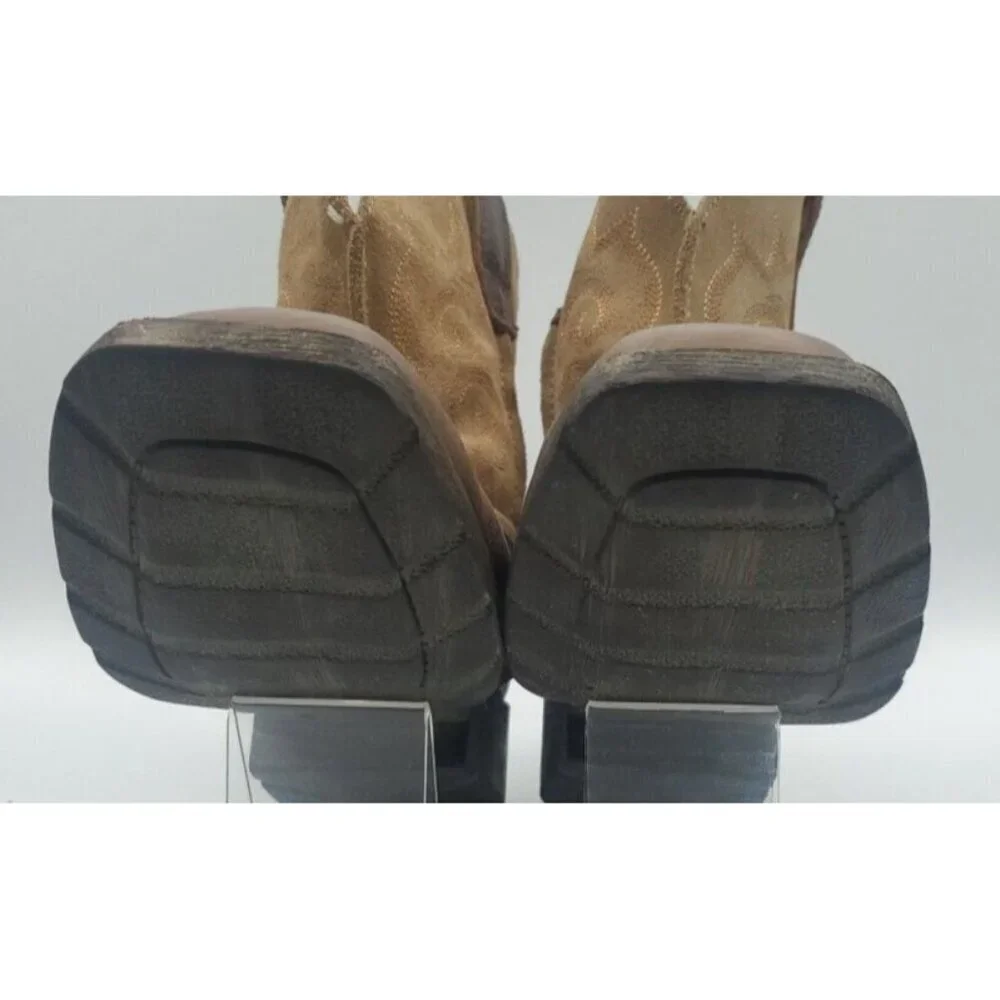 LAREDO Youth Little Prowler Size 13 .5 D Dark Brown / Tan Boots Square Toe